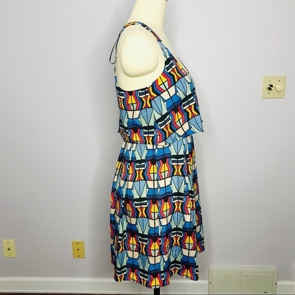 Jessica Simpson Multi Racerback Dress- Size 10 - Picture 4 of 7